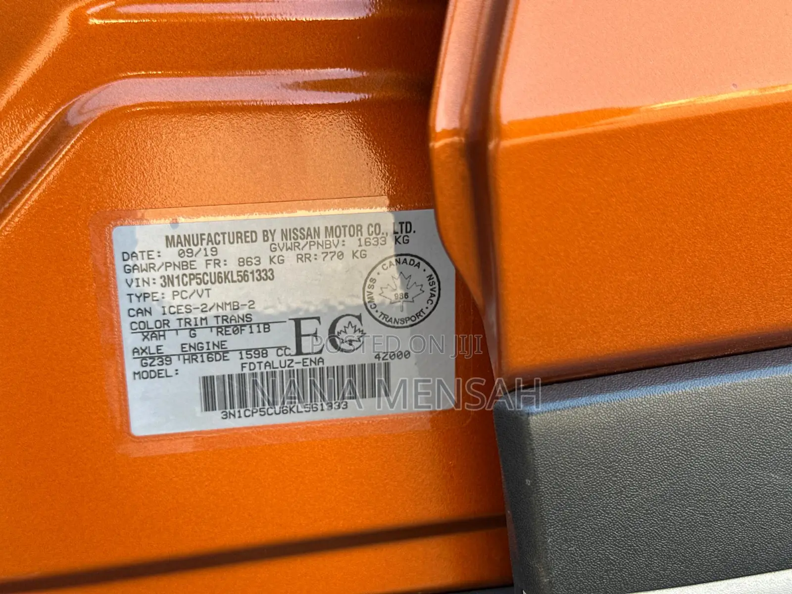 Nissan Kicks S 2019 Orange