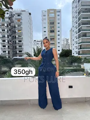 Armless Denim Two Piece