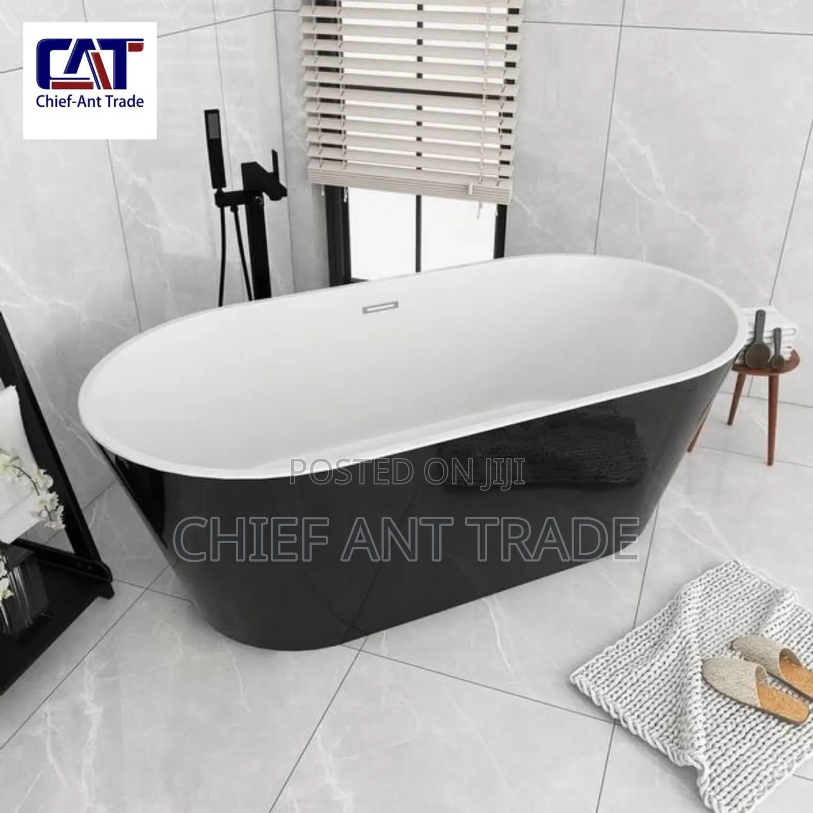 Bath Tub Luxury. Black White
