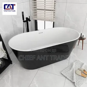 Bath Tub Luxury. Black White
