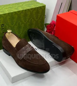 Gucci Suede Penny Loafer
