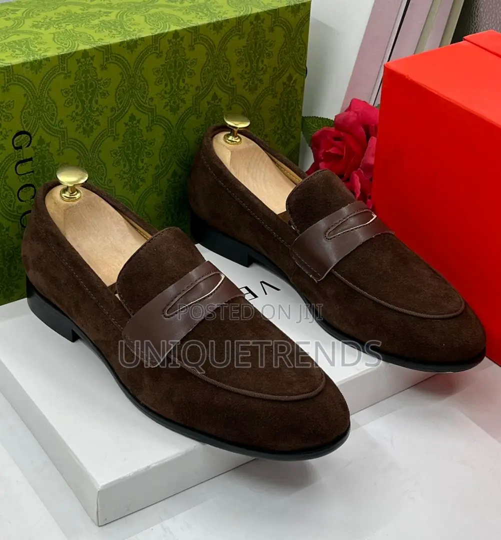 Gucci Suede Penny Loafer