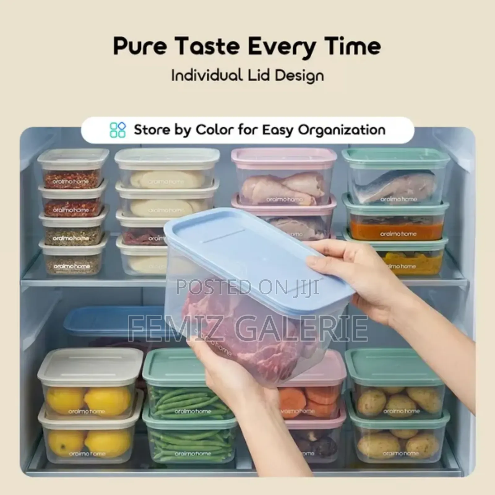 Oraimo Purestore Silver Ion Freshness Pp Food Storage Container-15pcs
