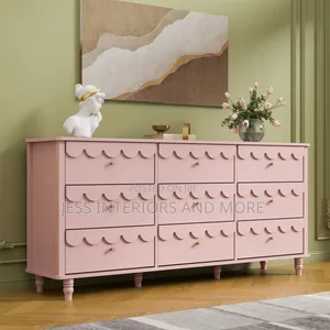 Dresser (9- Drawer) Pink
