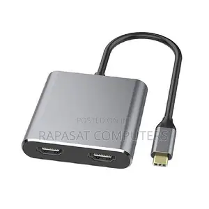 Type-C Male to Dual Hdmi Female 2-in-1 Adapter