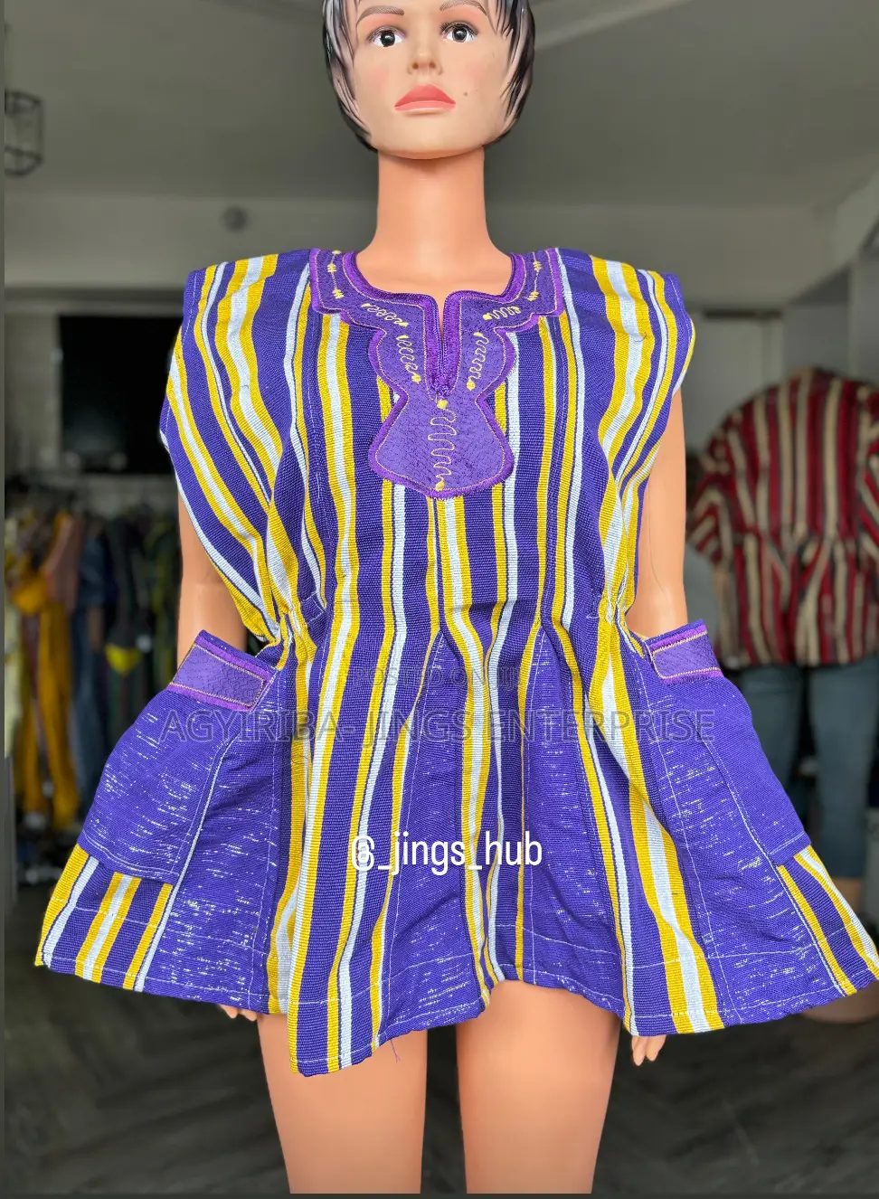 Ladies Smock Top in Purple