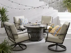 Lexington Outdoor 5-pc.Set (1 Fire Pit 4 Swivel Chairs)