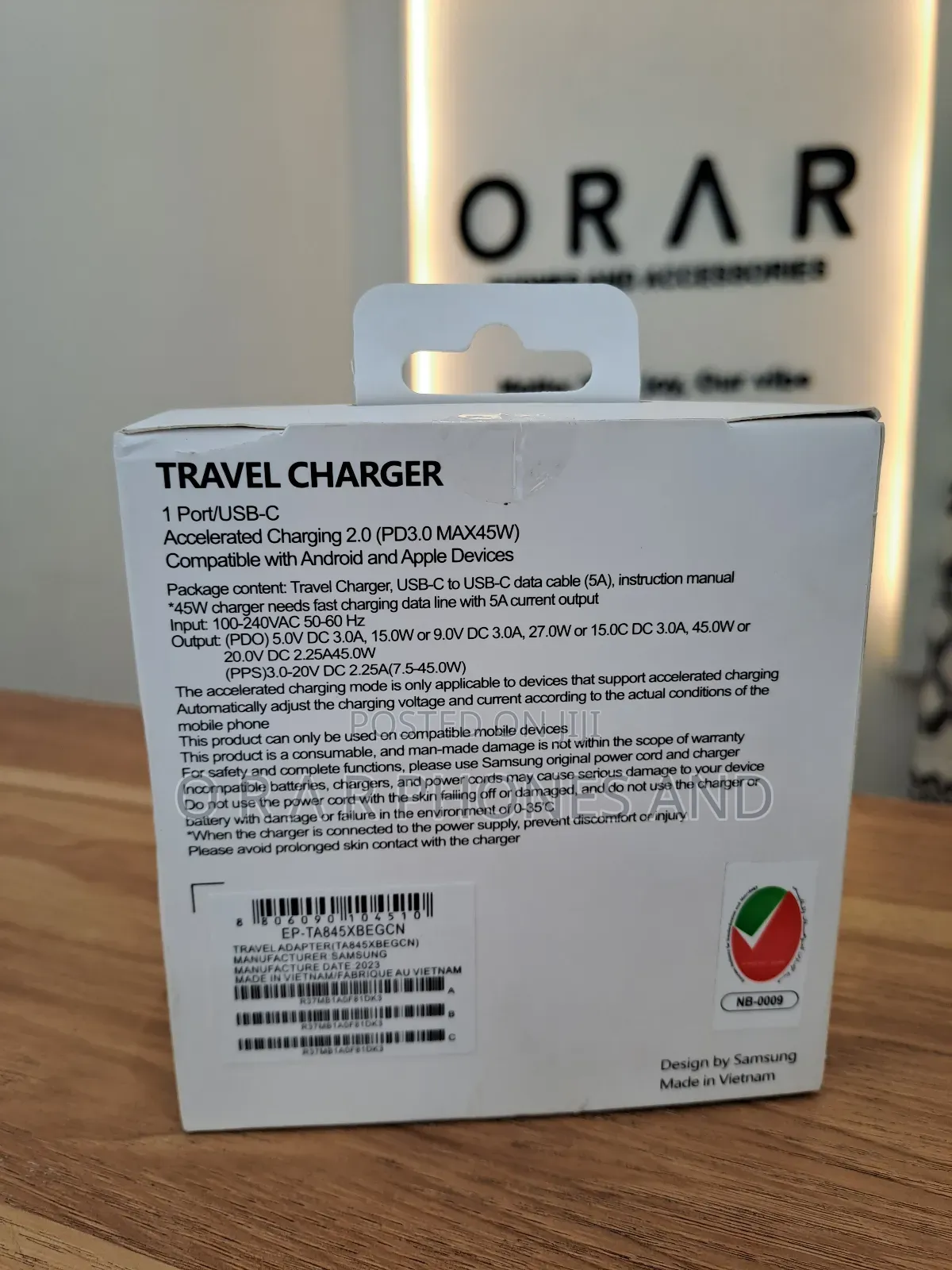 Samsung 45watt Charger (Original)