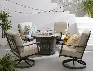 Lexington Outdoor 5-pc.Set (1 Fire Pit 4 Swivel Chairs)