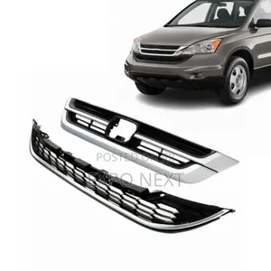 Bumper Upper Grille Abs Chrome Lower Grille For Honda  Cr-v 2010 -2011