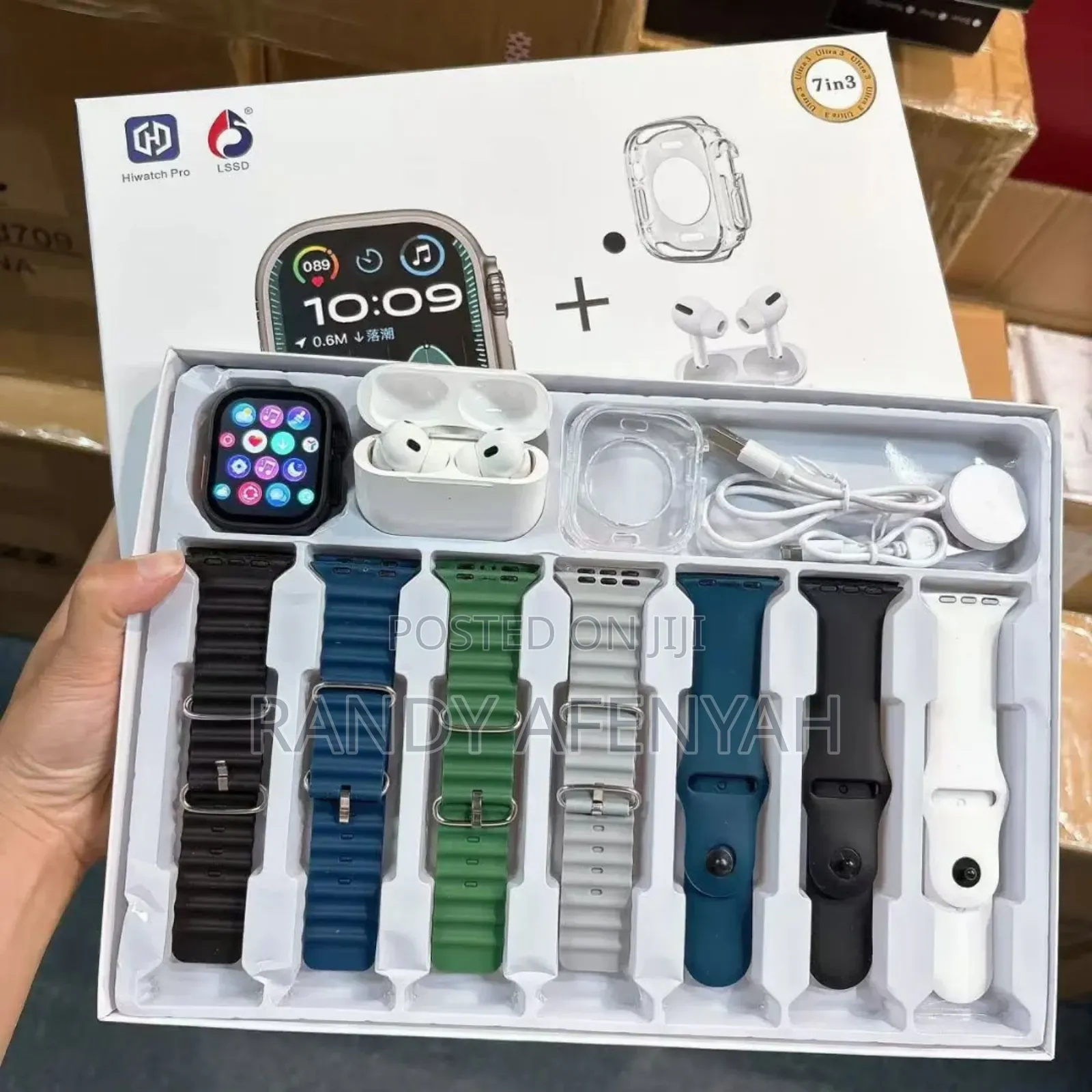 Watch Ultra With Airpods and 7 Straps