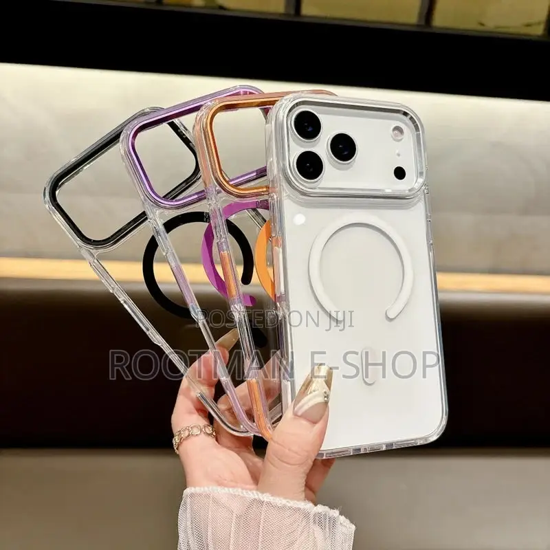 Clear Acrylic Magsafe Case With Colored Ring for iPhone 17 Pro Max