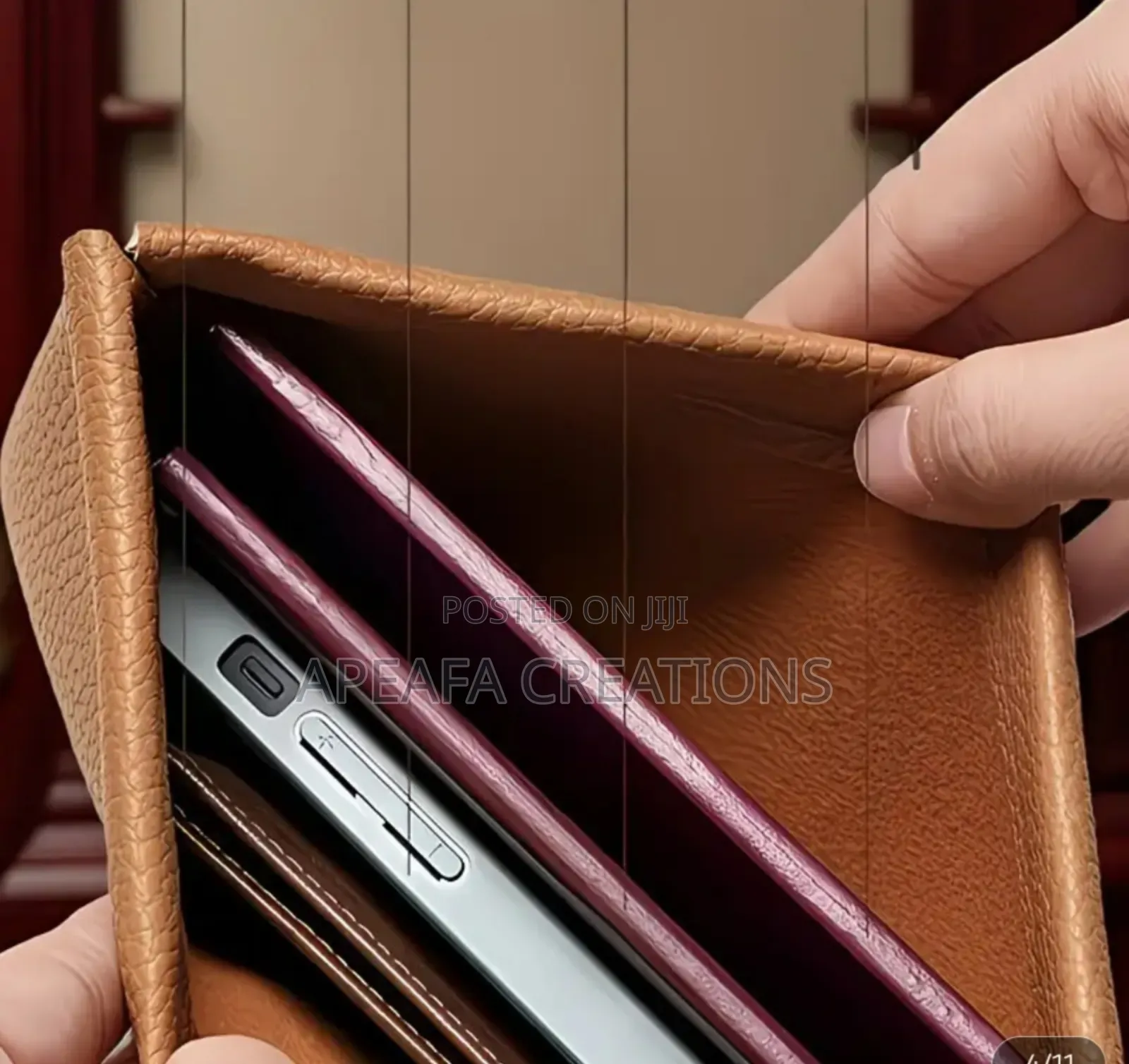Automatic Magnetic Leather Purse
