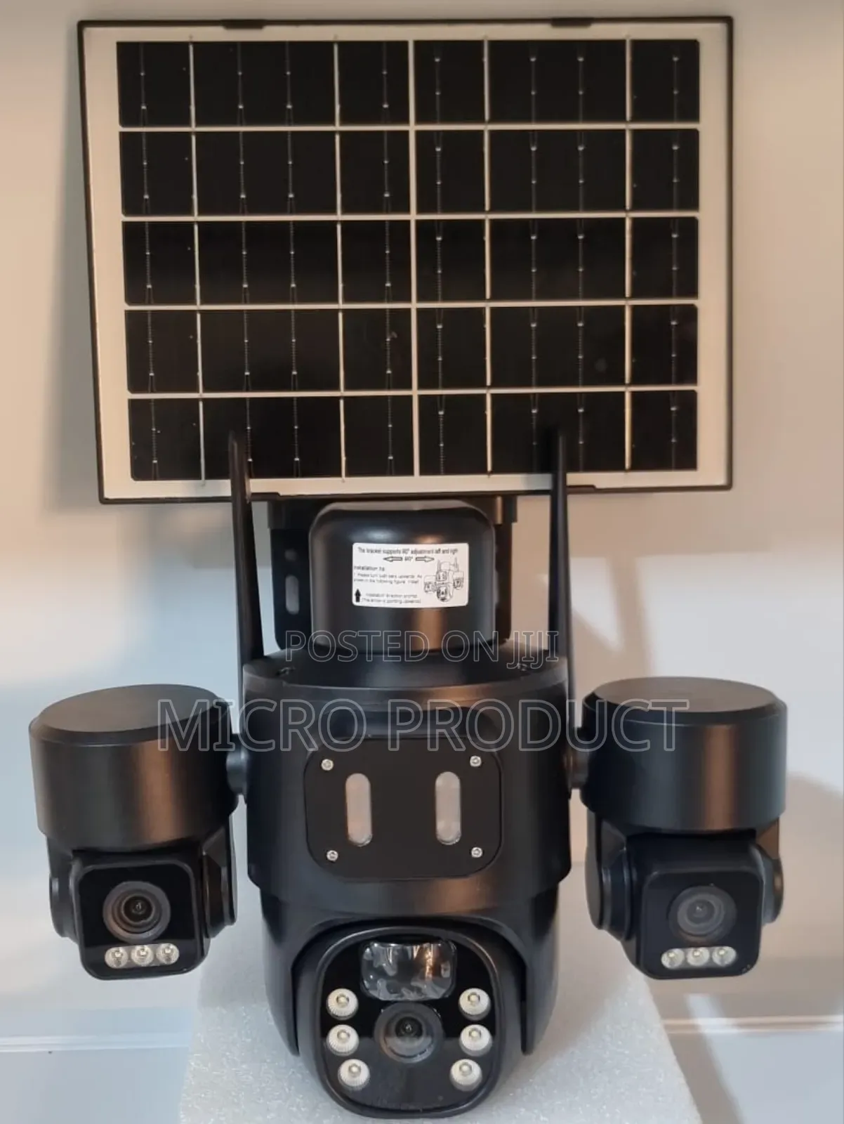 Solar Powered 4g Tripple-Lens Warning Camera
