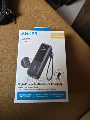 Anker Laptop Powerbank(25000mah, 165w, Built-in Retractable Cables)