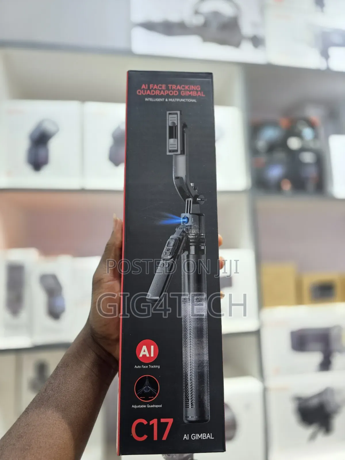 Ai Face Tracking Gimbal 360° Auto Follow Smartphone C17 Tripod