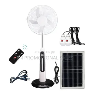 18 Inches Solar Fan With 2 Bulbs