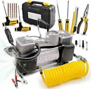 Car Tyre Repair and Pump Kit (Double Cylinder)