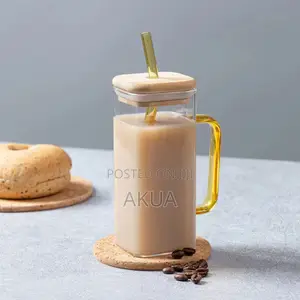 Glass Cup With Bamboo Lid