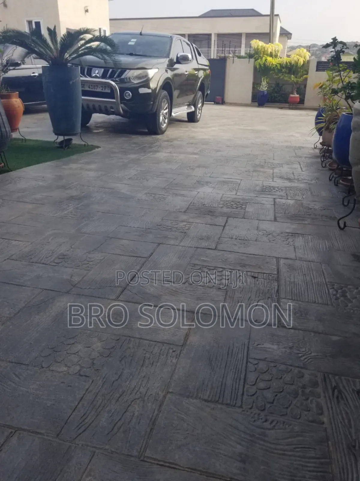 Professional Stamped Concrete Installation in Ghana | Megatek Co.