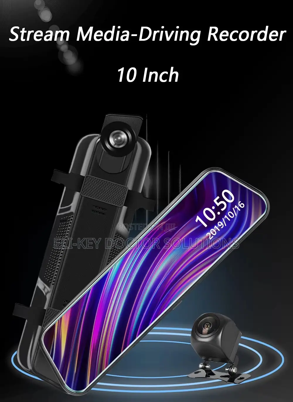 10" Full Touch Screen Vehicle Dvr Black-box Dashcam Recorder Security