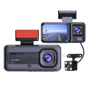 1080p Full Hd 3-channel Car Dash Cam Recorder. Wi-fi Version