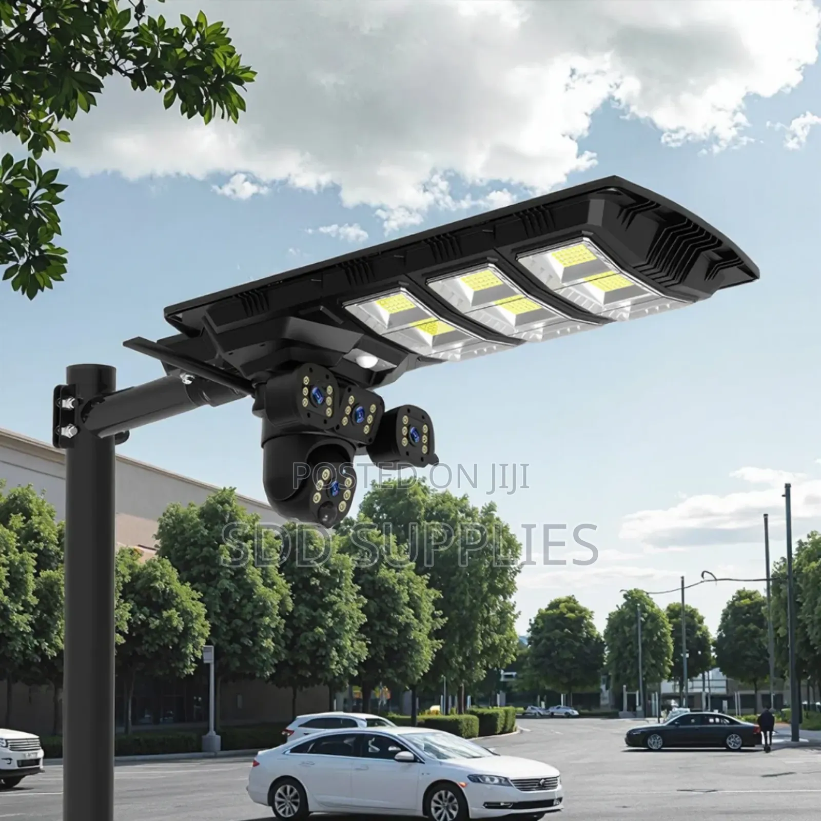3 Lens Solar Wifi Streetlight Street Light Security Camera Waterproof