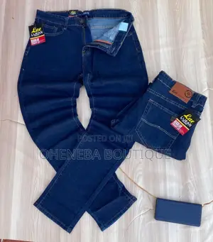 Plain Blue Jeans Trousers