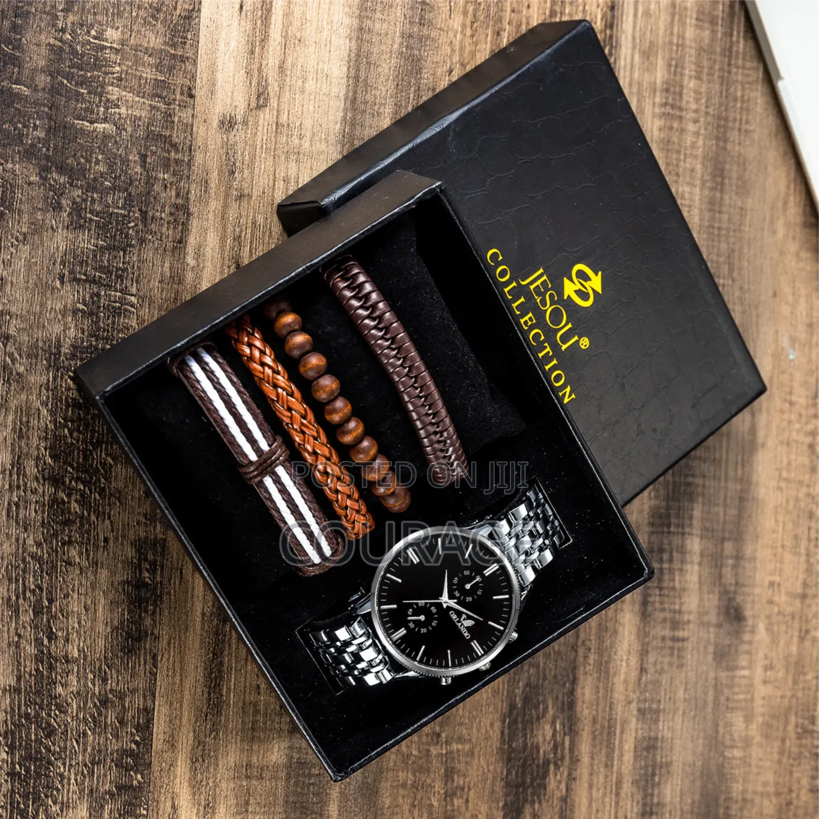 5 Pieces Men Set Watch - Black
