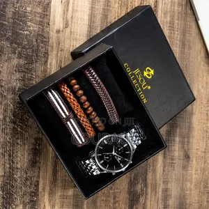 5 Pieces Men Set Watch - Black
