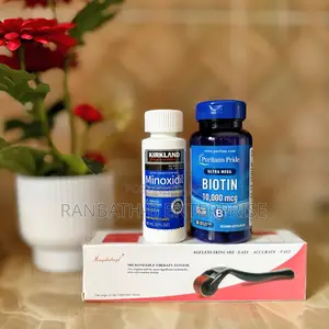 Kirkland Liquid/Puritan Pride Biotin/Derma Roller