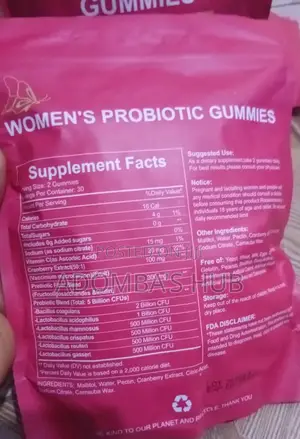 Women's Probiotic Gummies -5 Billion Cfus Per Serving