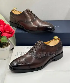 Robby Rosata Leather Brogue Shoes (Brown)