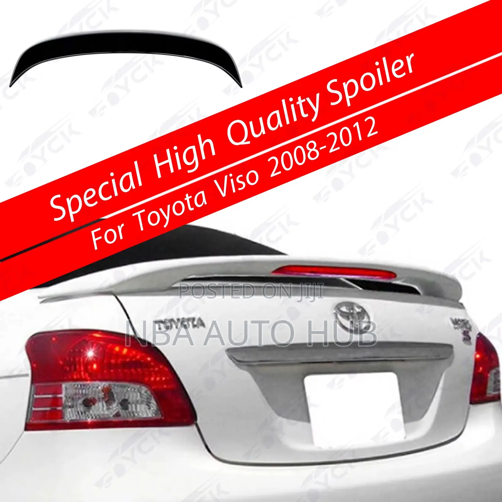 Toyota Yaris Boot Spoiler With Brake Light
