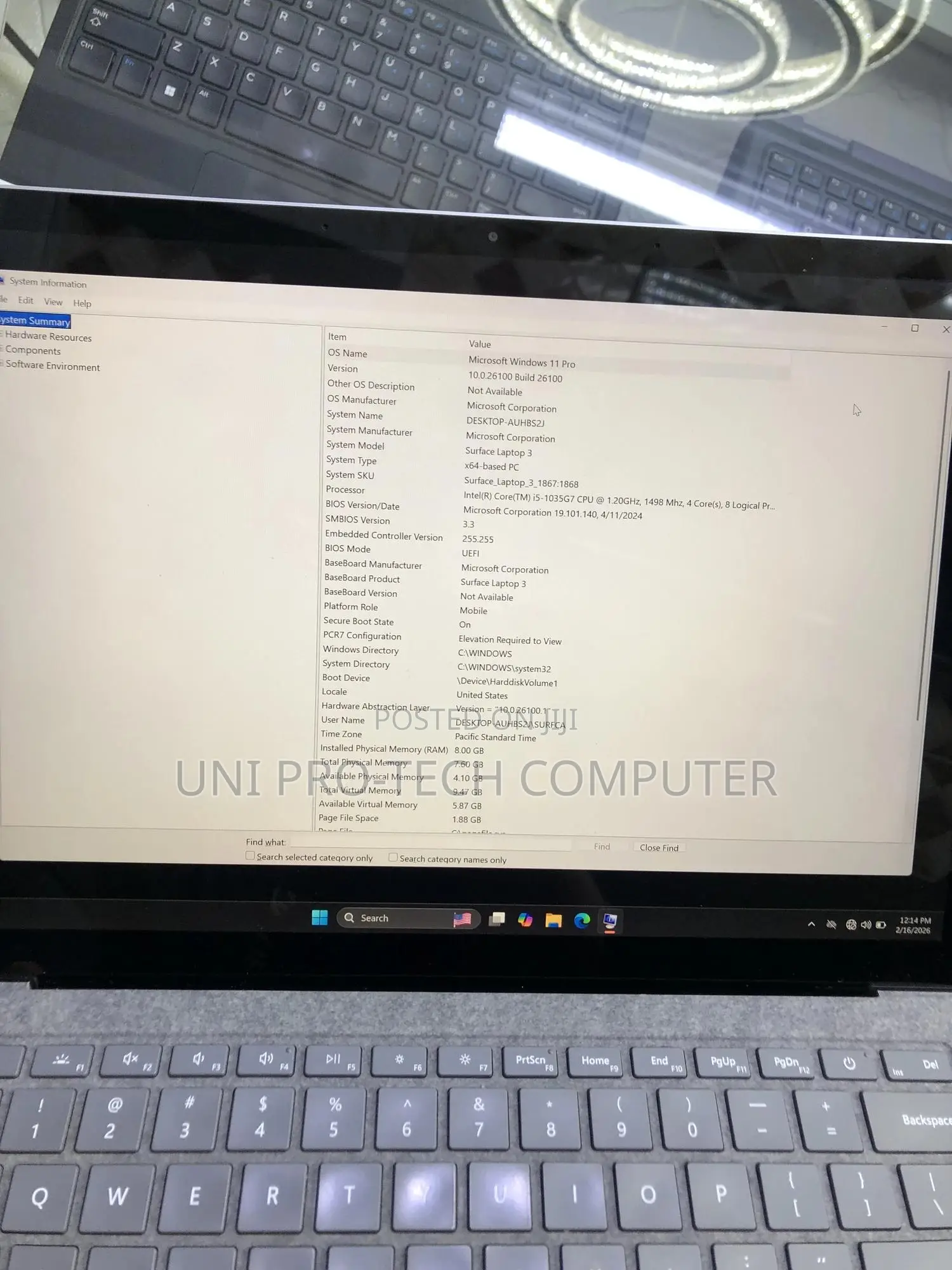 Laptop Microsoft Surface Laptop 3 8GB Intel Core I5 SSD 128GB