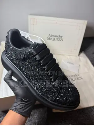 Alexander McQueen Black Rhinestone