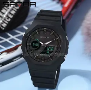 Sanda Men's Relogio Masculino Dual Led Display Waterproof Quartz Watch