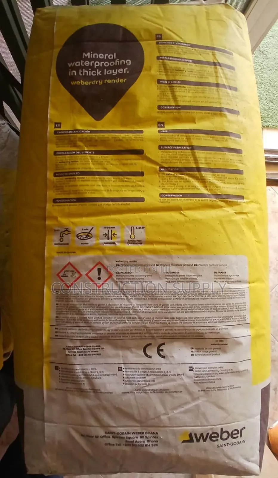 Weber Dry Render - Waterproof Plastering Mortar - 20kg