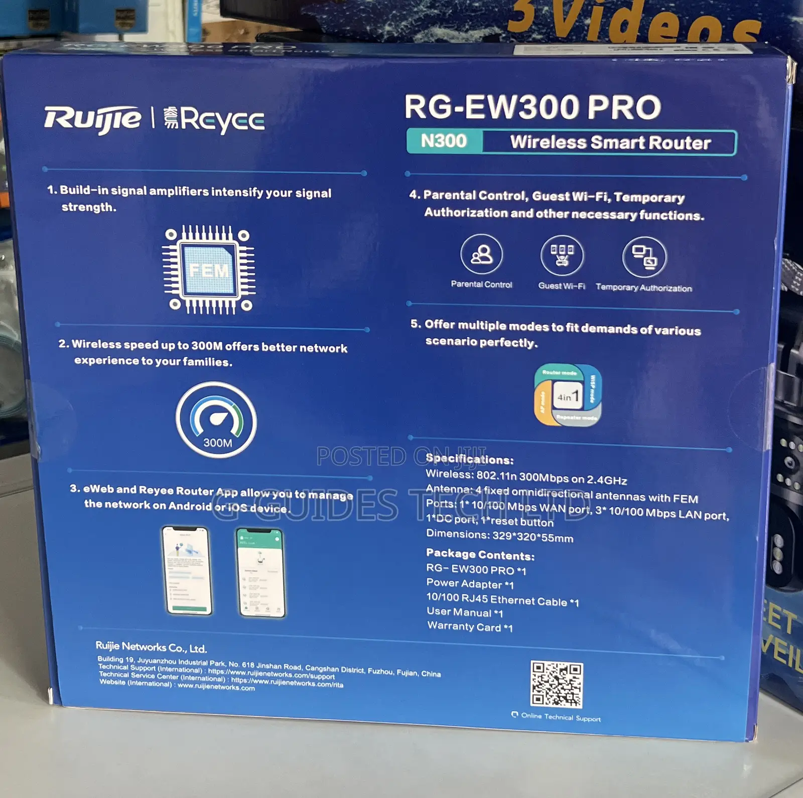 Ruijie Reyee Rg-ew300 Pro N300 Wireless Smart Router