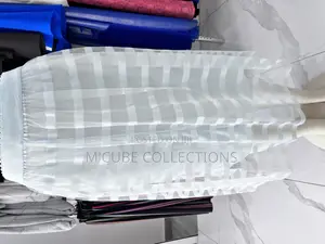 Light Blue Mesh Midi Skirt