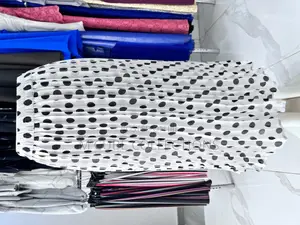 Polka Dot Pleated Midi Skirt