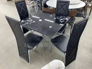 Durable 4 Seater Glass Dining Set
