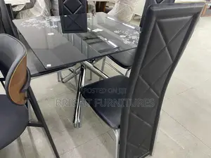 Durable 4 Seater Glass Dining Set