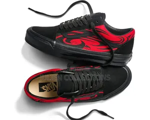 Old Skool Van Y2k Flame Red Ans Black