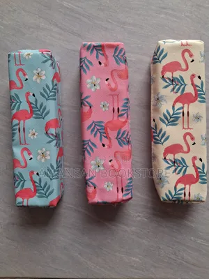 Pencil Case:Pink, Blue and Cream