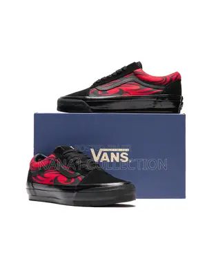Vans Premium Old Skool Flame Black Red