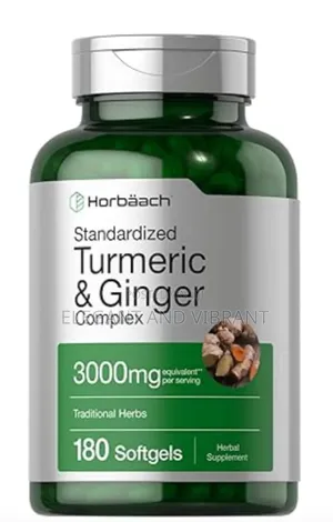 Turmeric And Ginger Sup 3000mg |180 Softgel Pills | With Black Pepper
