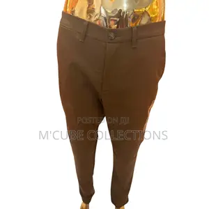 Men's Slim Fit Brown Trousers