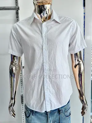 Classic White Short-Sleeve Dress Shirt