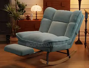 Comfy Rocking Chair With Reclinable Leg Rest